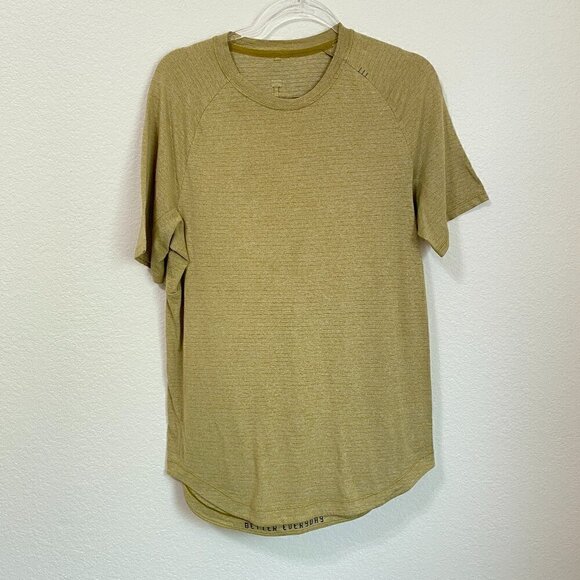 Lululemon Drysense Training Short Sleeve Shirt Heathered Bronze Green - Picture 2 of 8